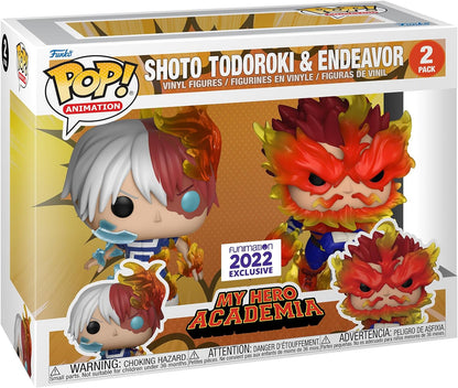 Funko POP! Animation: My Hero Academia (MHA) 2 Pack - Endeavor & Todoroki - Collectable Vinyl Figure - Gift Idea - Official Merchandise - Toys for Kids & Adults Standard Size Multicolor
