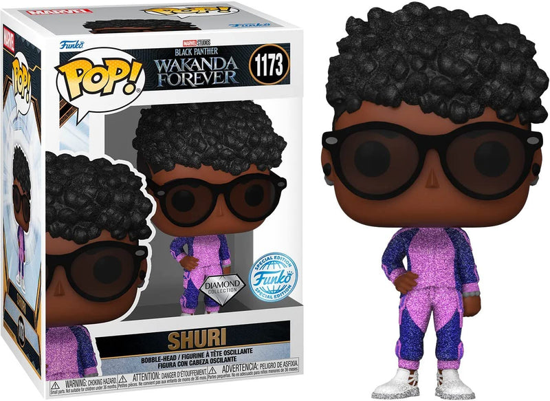 Funko Pop! Marvel: BPWF - Princess - Shuri - Diamond Glitter - Black Panther - Collectable Vinyl Figure - Gift Idea - Official Merchandise - Toys for Kids & Adults - Movies Fans