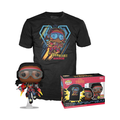Funko Pop! & Tee: Black Panther Wakanda Forever - Ironheart MK1 - Glow In the Dark - Extra Large - (XL) - T-Shirt - Clothes With Collectable Vinyl Figure - Gift Idea - Toys and Short Sleeve Top Men