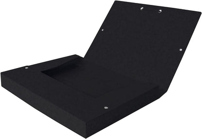 Oxford Top File Elasticated Box File Cardboard 6 cm Spine Black