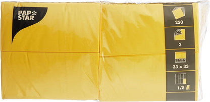 250 PAPSTAR Servietten gelb
