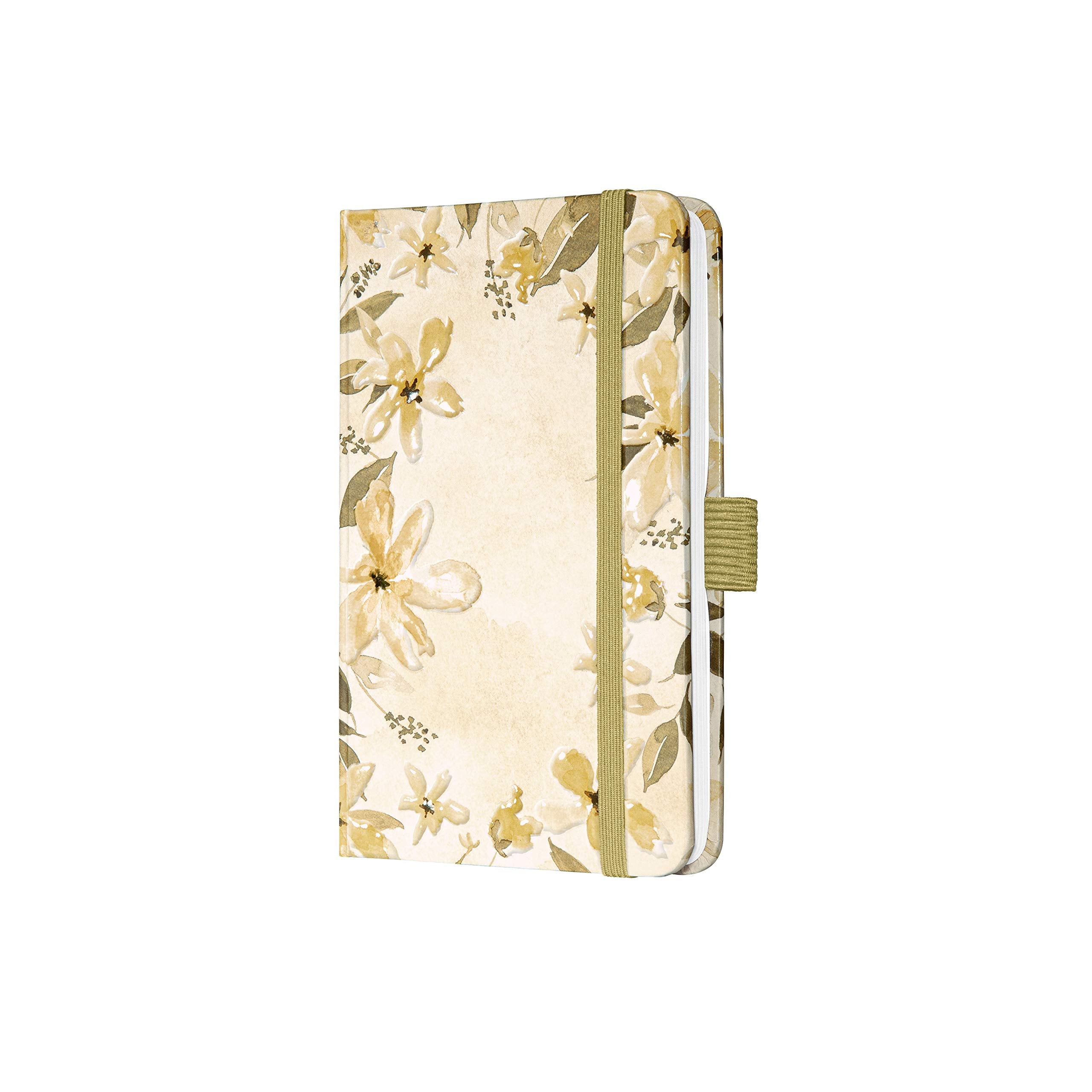 SIGEL JN336 Jolie notebook - Loose Florals Olive - lined - 9,5 x 15 cm - hardcover - 174 pages - olive Loose Florals - green olive