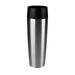 Emsa 515614 Travel Mug Large insulated drinking cup with Quick Press closure, 0.5 litres, stainless steel Silver