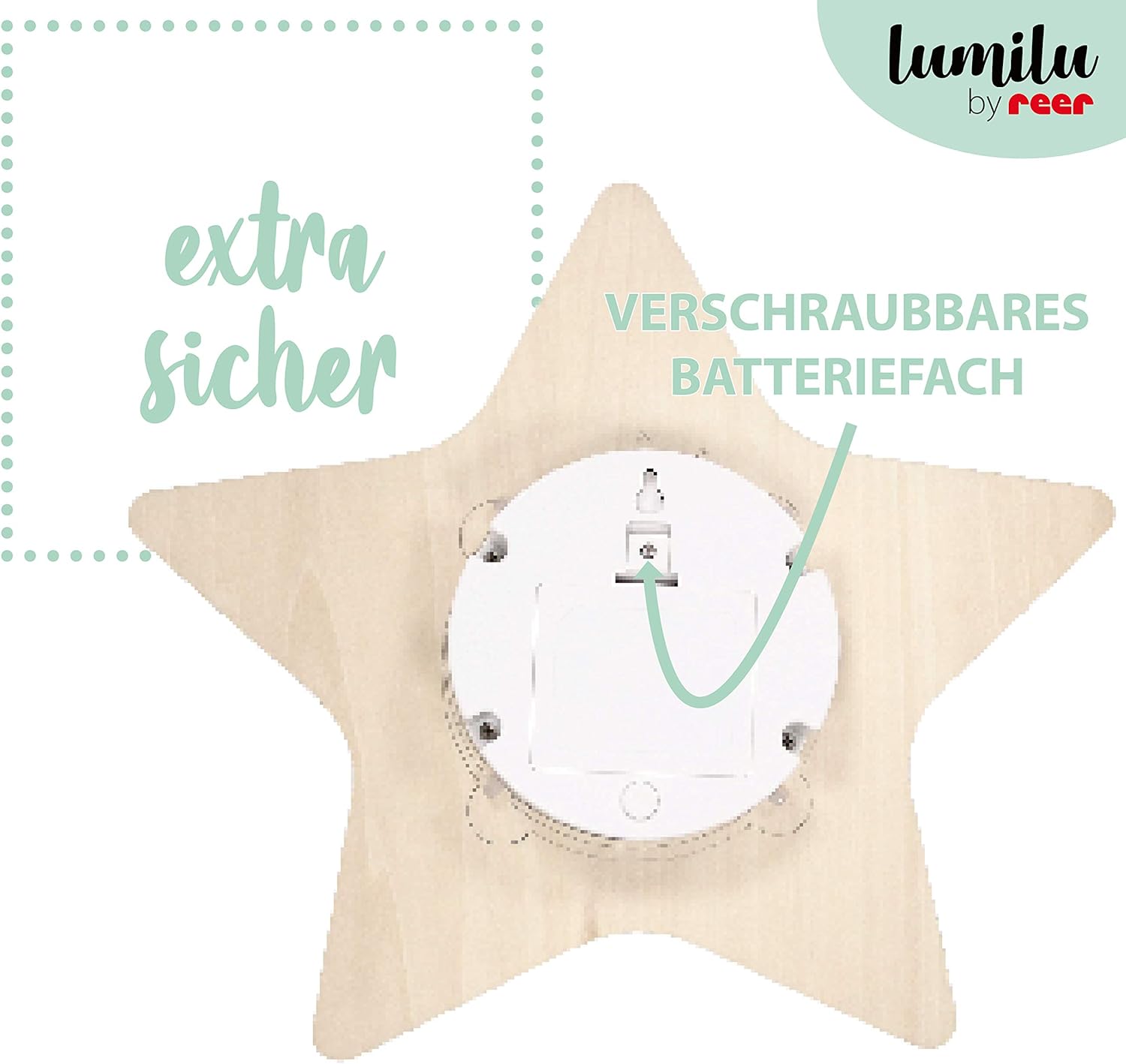 reer Stern LED Nachtlicht beige 3,5 cm