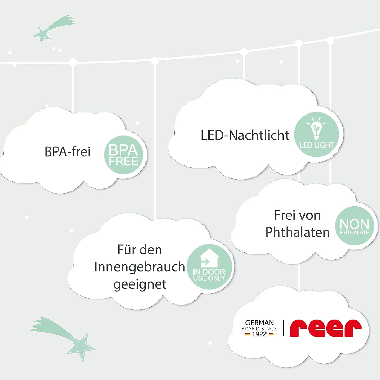 reer Wolke LED Nachtlicht weiB 8,1 cm