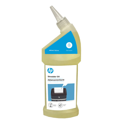 HP Paper Shredder Oil 400 ml Bottle, Plant Based for Care for Your Shredder, 9132 1.00 ml (Pack of 400)