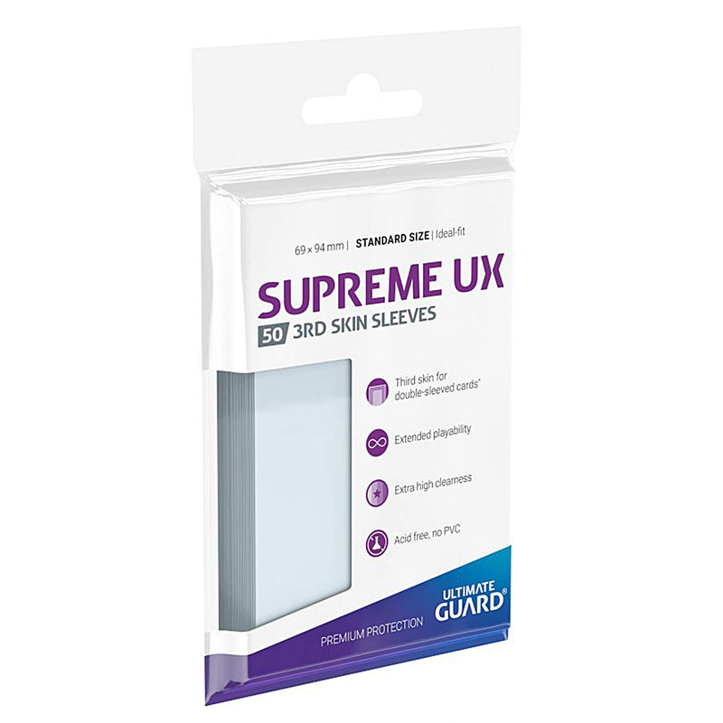 Ultimate Guard Supreme UX 3rd Skin Sleeves Standardgröße Fundas para Tarjetas, Color Transparente (UGD011116