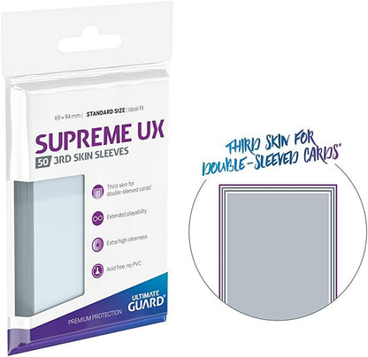 Ultimate Guard Supreme UX 3rd Skin Sleeves Standardgröße Fundas para Tarjetas, Color Transparente (UGD011116