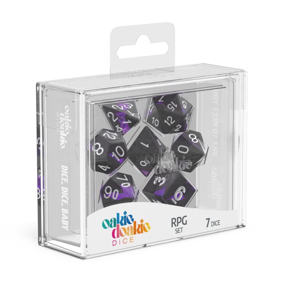 Oakie Doakie Dice ODD500050 RPG Set Enclave Dice, Amethyst