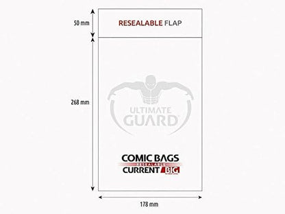 Ultimate Guard "BIG Comic Bags (Current, Transparent