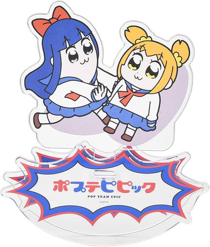 Pop Team Epic - Statuetta in Acrilico GoodSmile Moment Stand Rocking Popuko & Pipmi, 12 cm