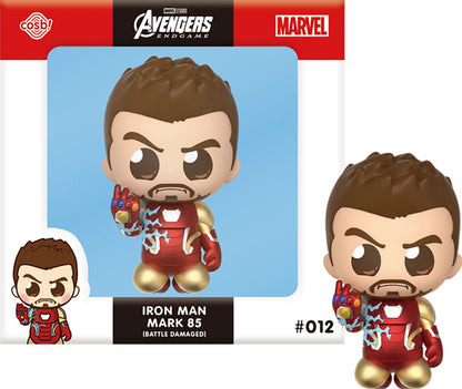 Cosbi Marvel Collection CBX041 Avengers: Endgame Movie Iron Man Mark 85 (Battle Damage) #012 Non-Scale Figure, Red, Height Approx. 3.1 inches (8 cm)
