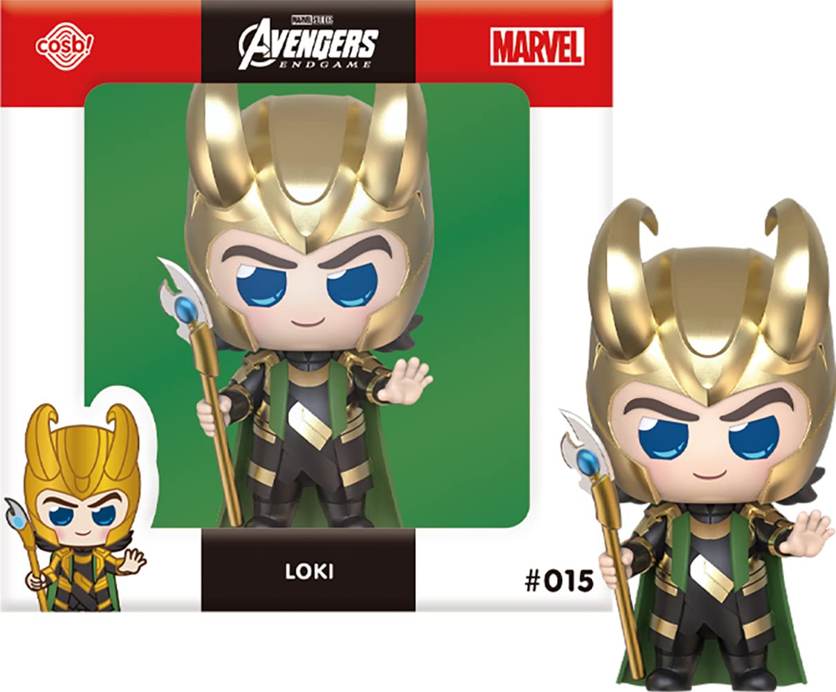ホットトイズ(Hot Toys) Cosbi Marvel Collection CBX044 Avengers: Endgame Movie Loki #015 Non-Scale Figure, Green, Height Approx. 3.1 inches (8 cm)