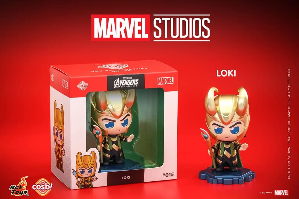 ホットトイズ(Hot Toys) Cosbi Marvel Collection CBX044 Avengers: Endgame Movie Loki #015 Non-Scale Figure, Green, Height Approx. 3.1 inches (8 cm)