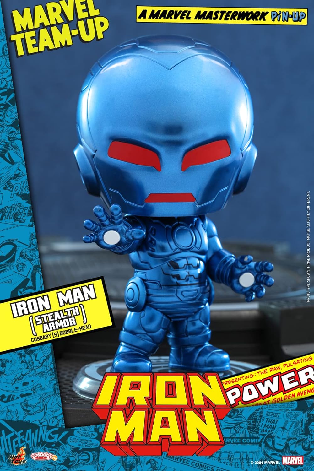 Hot Toys Marvel Comics figurine Cosbaby (S) Iron Man (Stealth Armor) 10 cm