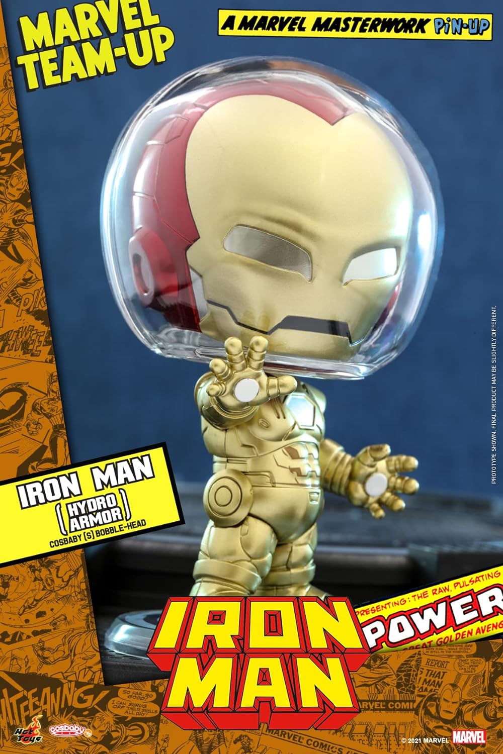 Hot Toys Marvel Comics Cosbaby (S) Iron Man (Hydro Armor) 10cm Figure