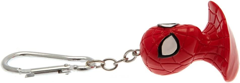 Pyramid International Marvel Spider-Man Keyring (3D Spiderman Design) Carabiner, Zip Pull or Backpack Charm, Marvel Gifts and Key Chains for Men and Key Chains for Women - Official Merchandise