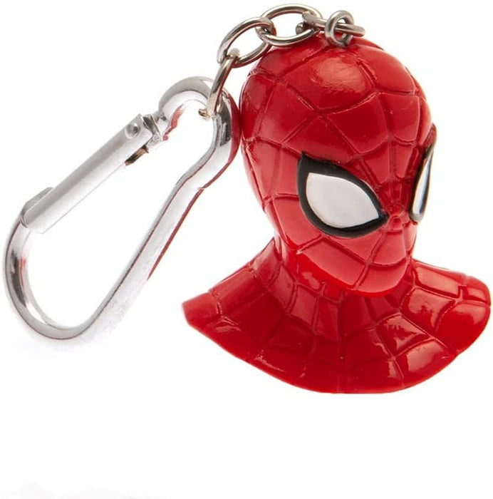 Pyramid International Marvel Spider-Man Keyring (3D Spiderman Design) Carabiner, Zip Pull or Backpack Charm, Marvel Gifts and Key Chains for Men and Key Chains for Women - Official Merchandise