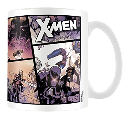 X-Men Comic Strip Battle Ceramic Mug, Multicoloured, 7.9 x 11 x 9.3 cm