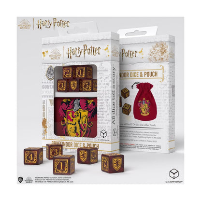 Q Workshop Harry Potter pack dés Gryffindor Dice & Pouch Set (5)