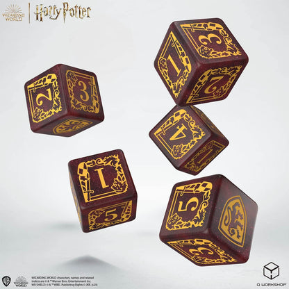 Q Workshop Harry Potter pack dés Gryffindor Dice & Pouch Set (5)