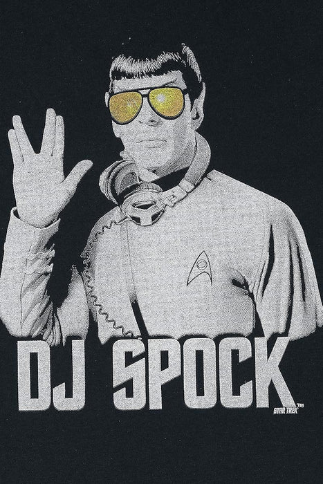 Star Trek DJ Spock T-Shirt Black L Black