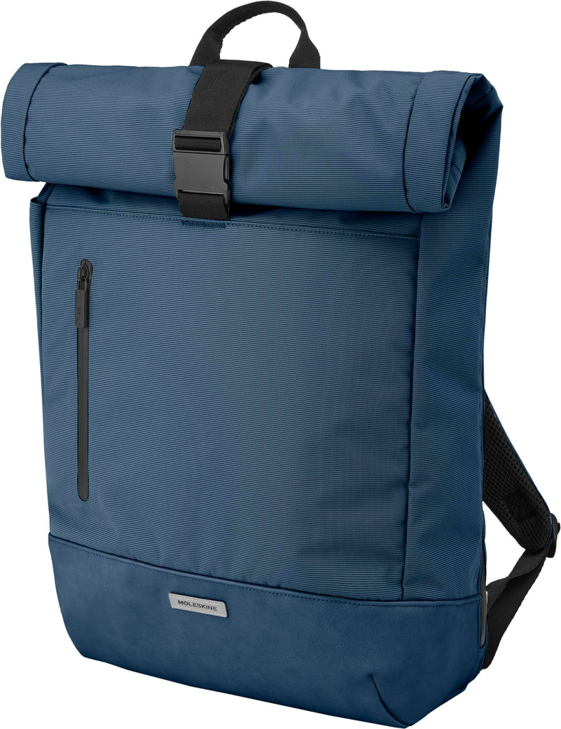 Moleskine ET20FMTRBKB20 Business Backpack, 15-Inch, Can Store Devices, Metro Roll-Top Backpack, Sapphire Blue