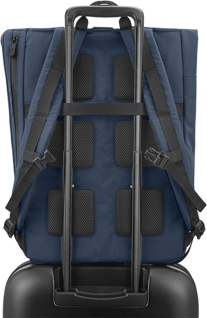 Moleskine ET20FMTRBKB20 Business Backpack, 15-Inch, Can Store Devices, Metro Roll-Top Backpack, Sapphire Blue