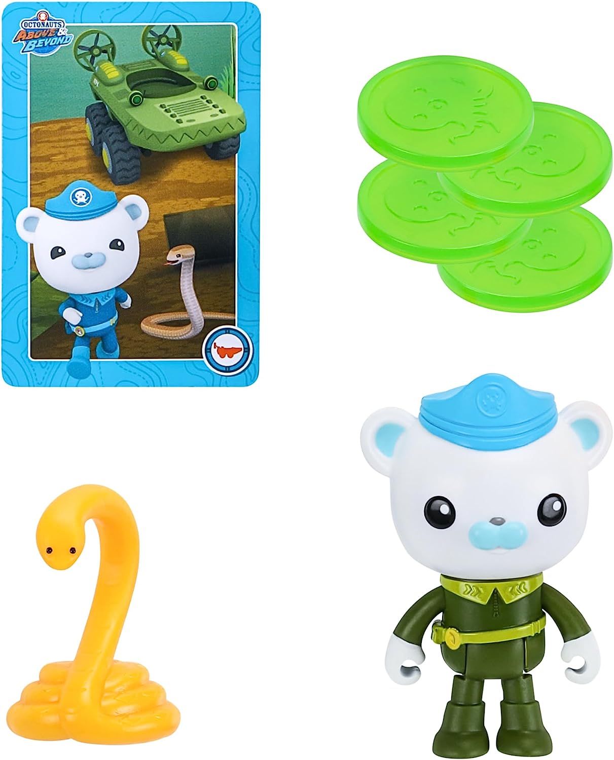 Octonauts Above & Beyond, Deluxe Toy Vehicle & Figure, Gup-K And Captain Barnacles Pack, Includes 3 In 1 Vehicle Including 2 Swamp Speeders, With Chomping Jaws, Disc Launcher and Captain Barnacles