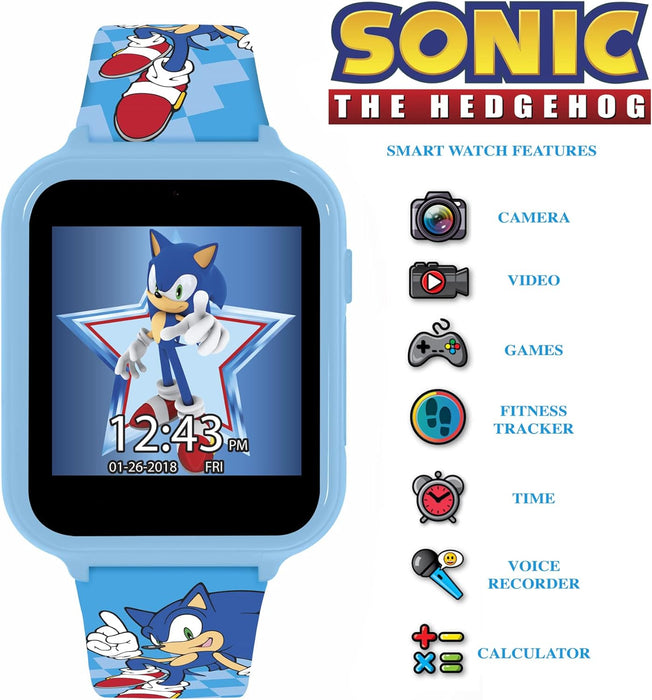 Sega Sonic the Hedgehog Blue Smart watch with Printed Silicone Strap SNC4055