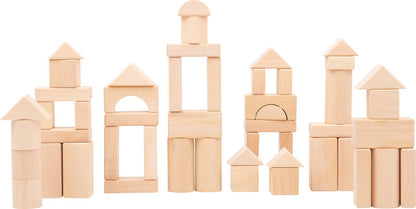 Small Foot 11396 Natural Wooden Blocks, made of wood, FSC 100%-certified, a stable building set Toys, Multicolored