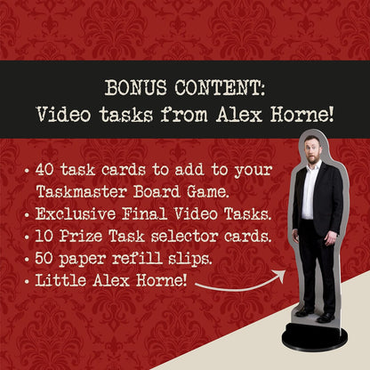 Ginger Fox Taskmaster The Expansion Pack – Compete With Family & Friends in Ludicrous Tasks to be Crowned Taskmaster Champion - All New Tasks - 10 Video Tasks with Alex Horne Games