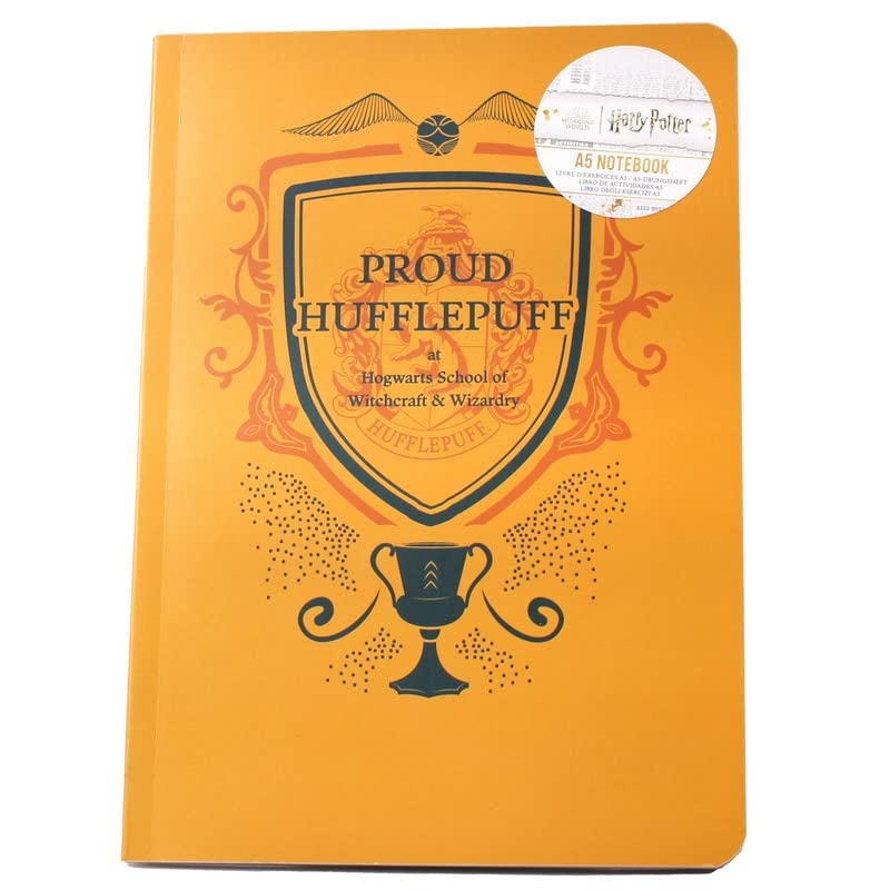 Harry Potter Half Moon Bay A5 Soft Notebook - Proud Hufflepuff - Journal Notebook A5 Merch - Hufflepuff Merchandise
