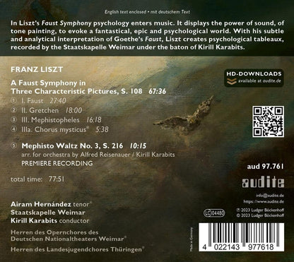 Franz Liszt: Faust Symphony/Mephisto Waltz