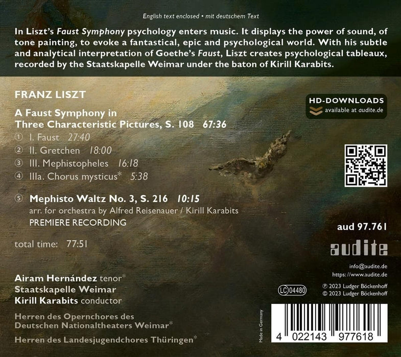 Franz Liszt: Faust Symphony/Mephisto Waltz