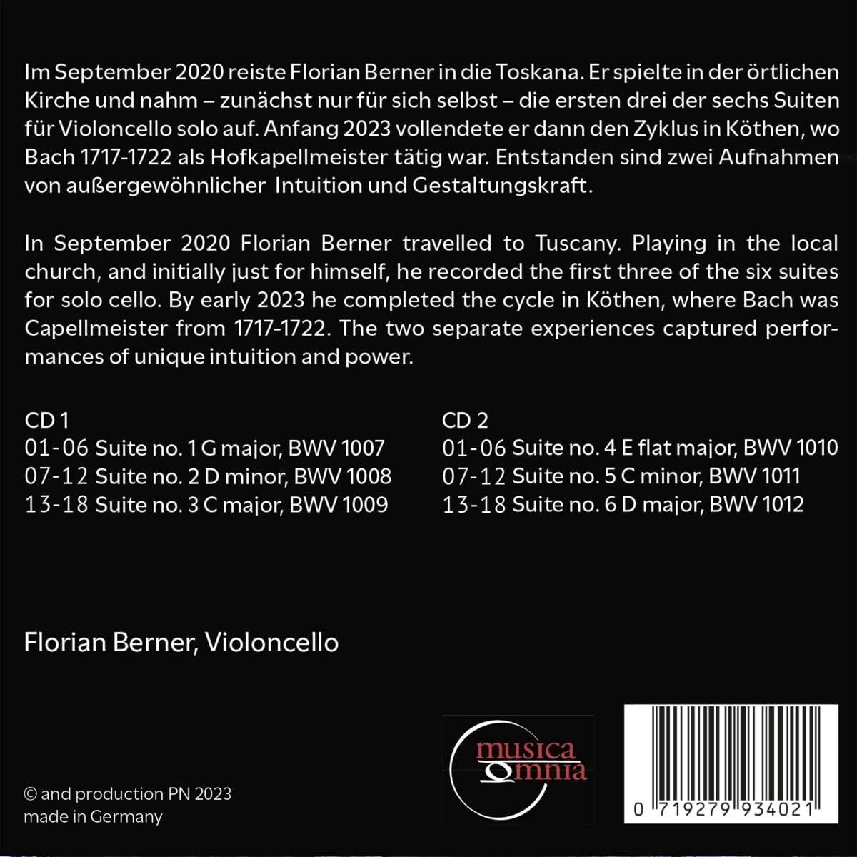 Johann Sebastian Bach: 6 Cello Suites