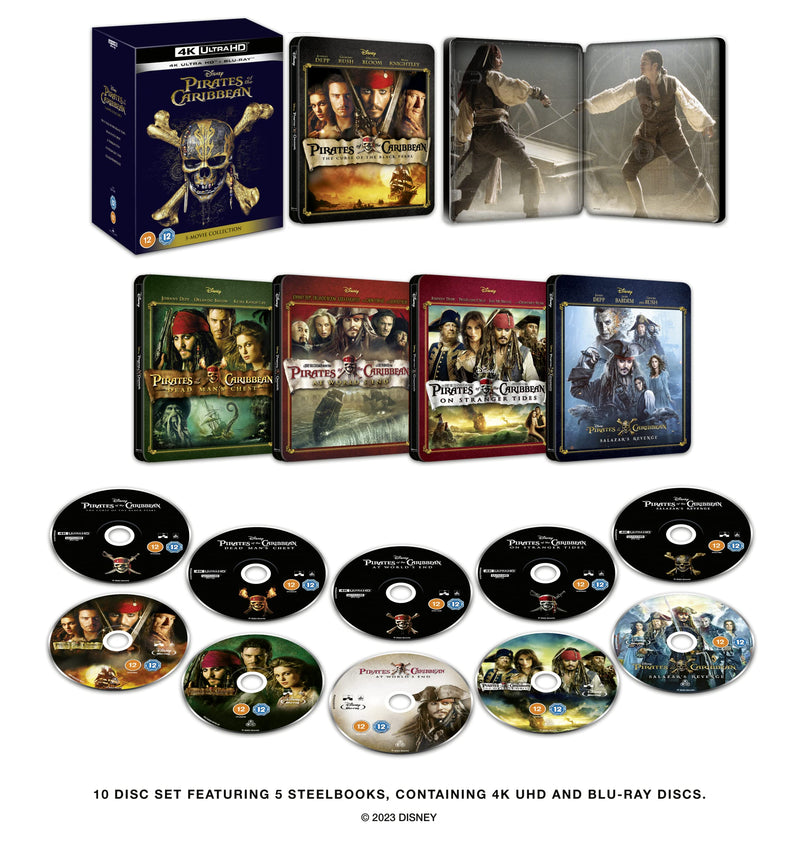 Pirates of The Caribbean 1-5 UHD Steelbook
