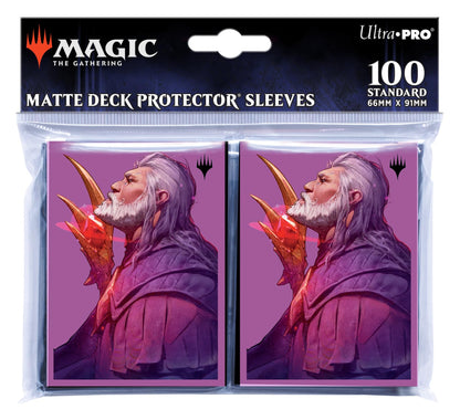 Ultra PRO - MTG Commander Masters 100ct Standard Size Card Sleeves - Urza, Lord High Artificer Artwork, Matte Finish with ChromaFusion Technology, Protect Magic: The Gathering Cards Deck Protectors