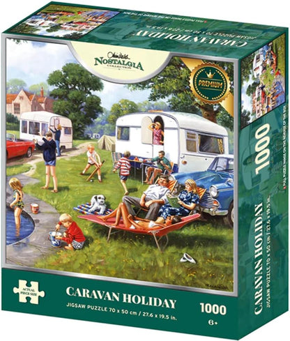 Walsh-K33014 Festiva Kevin Walsh Nostalgia Caravan Holiday-Rompecabezas de 1000 Piezas (Kidicraft K33014