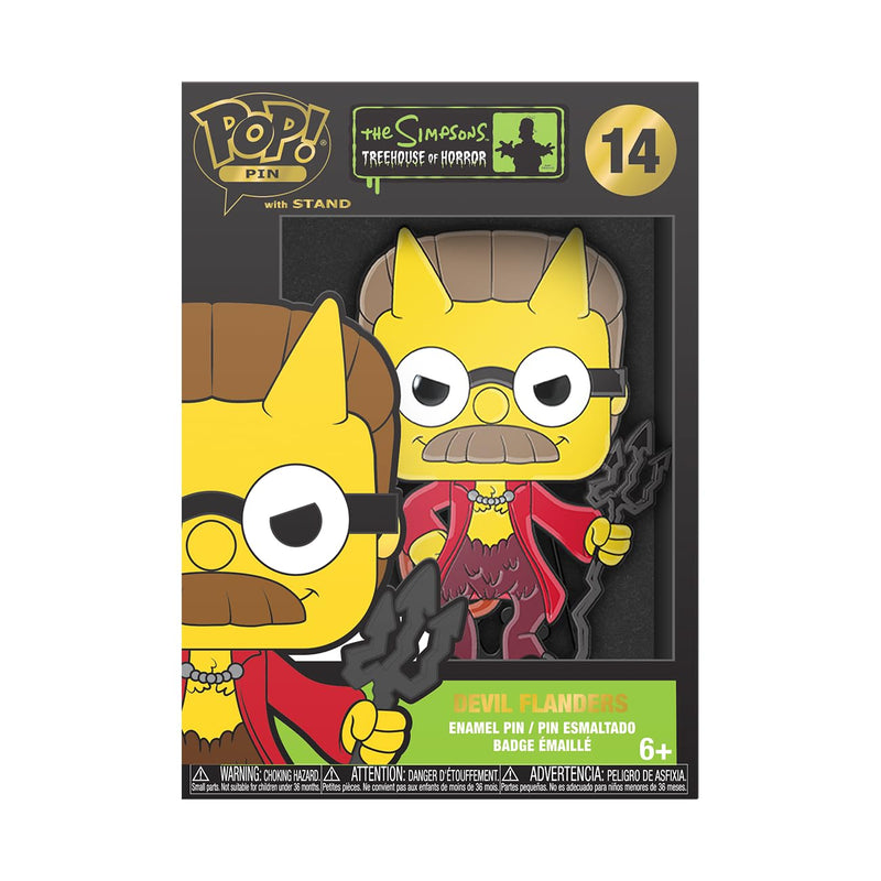 Loungefly Large Enamel Pin HORROR: SIMPSONS - Ned Flanders - DEVIL FLANDERS - the Simpsons Enamel Pins - Cute Collectable Novelty Brooch - for Backpacks & Bags - Gift Idea - TV Fans