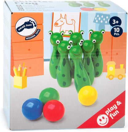 Small Foot - Small Foot - Houten Kikker Kegelen Werpspel 10dlg.