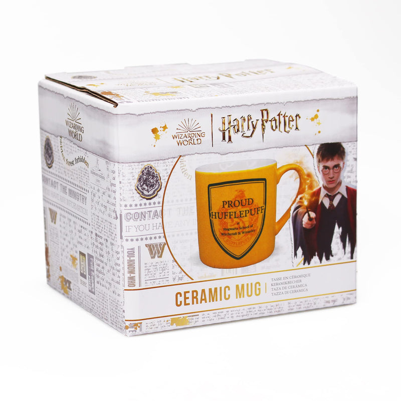 Harry Potter Mug - Proud Hufflepuff - Work Mug - 325ml Mugs for Adults - Hufflepuff Merchandise Cup