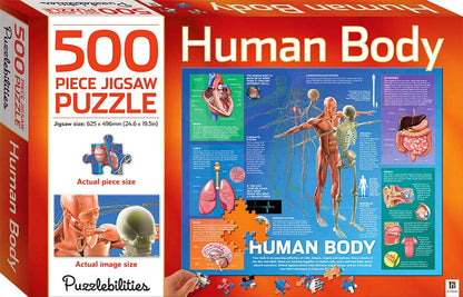 Puzzlebilities 500-Piece Jigsaw Puzzles for Children - Home Learning Educational Jigsaw (Human Body