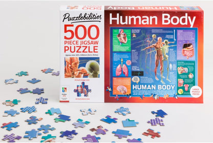Puzzlebilities 500-Piece Jigsaw Puzzles for Children - Home Learning Educational Jigsaw (Human Body