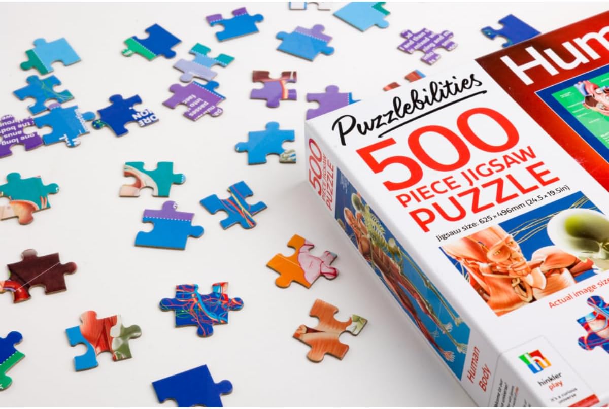 Puzzlebilities 500-Piece Jigsaw Puzzles for Children - Home Learning Educational Jigsaw (Human Body
