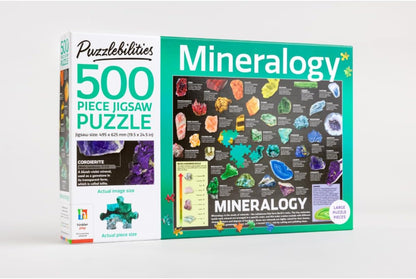 Puzzlebilities 500-Piece Jigsaw Puzzles for Children - Home Learning Educational Jigsaw (Mineralogy
