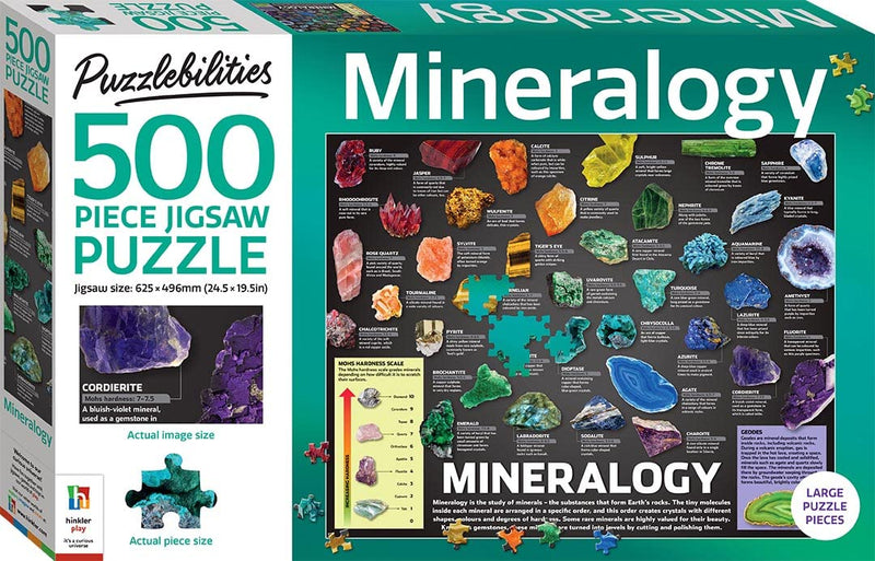 Puzzlebilities 500-Piece Jigsaw Puzzles for Children - Home Learning Educational Jigsaw (Mineralogy