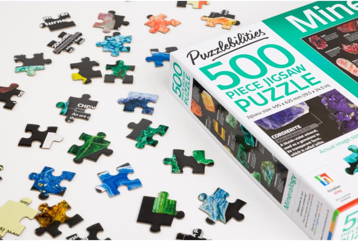 Puzzlebilities 500-Piece Jigsaw Puzzles for Children - Home Learning Educational Jigsaw (Mineralogy