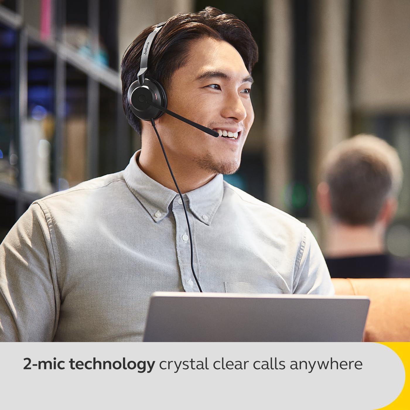 Jabra Evolve2 30 SE Wired Noise-Cancelling Mono Headset With 2-Mic Call Technology and USB-C Cable - Works with all Leading Unified Communications Platforms such as Zoom and Google Meet - Black Mono USB-C Unified Communications