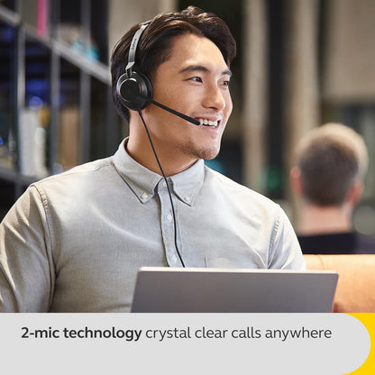Jabra Evolve2 30 SE Wired Noise-Cancelling Mono Headset With 2-Mic Call Technology and USB-C Cable - Works with all Leading Unified Communications Platforms such as Zoom and Google Meet - Black Mono USB-C Unified Communications